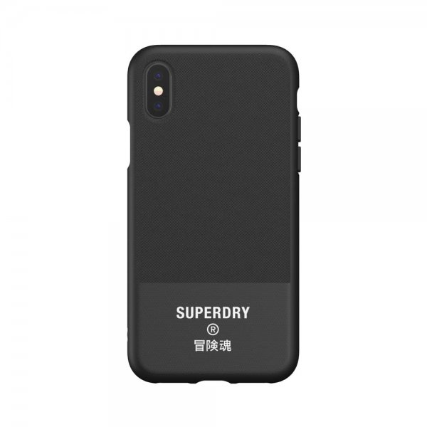 Superdry iPhone X/Xs -suojakuori, Moulded Case Canvas, musta