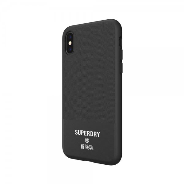 Superdry iPhone X/Xs -suojakuori, Moulded Case Canvas, musta