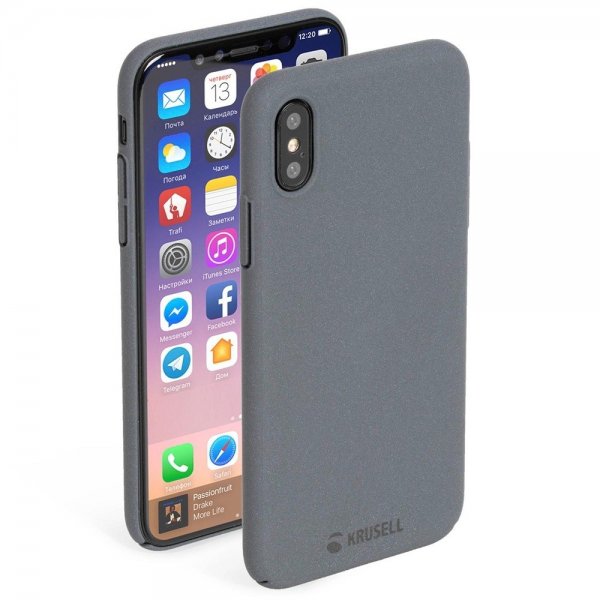 Krusell iPhone X/Xs -suojakuori Sandby Cover Stone