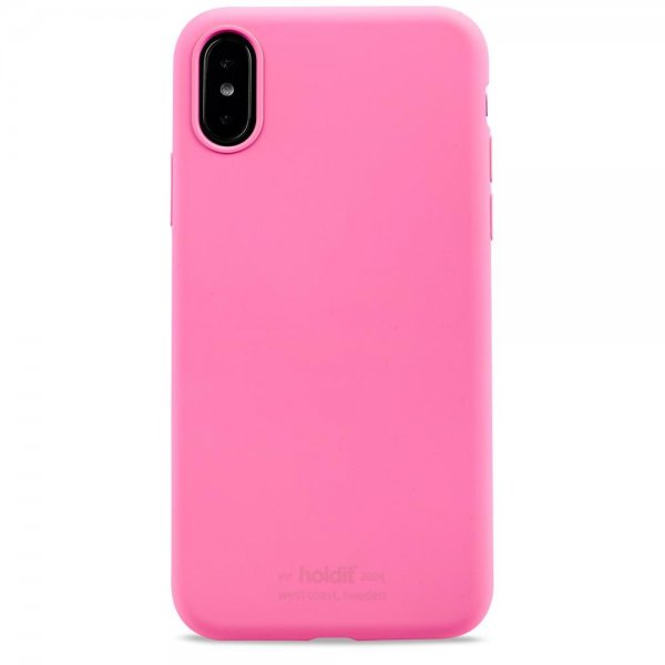 holdit iPhone X/Xs Silikonikuori Bright Pink