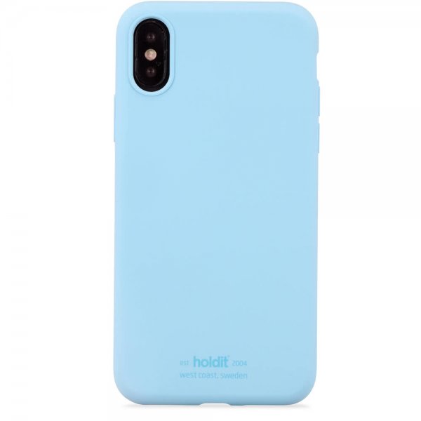 holdit iPhone X/Xs Silikonikuori Vaaleansininen