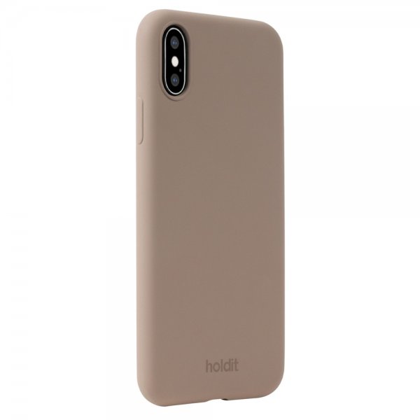 holdit iPhone X/Xs Silikonikuori Mocha Brown