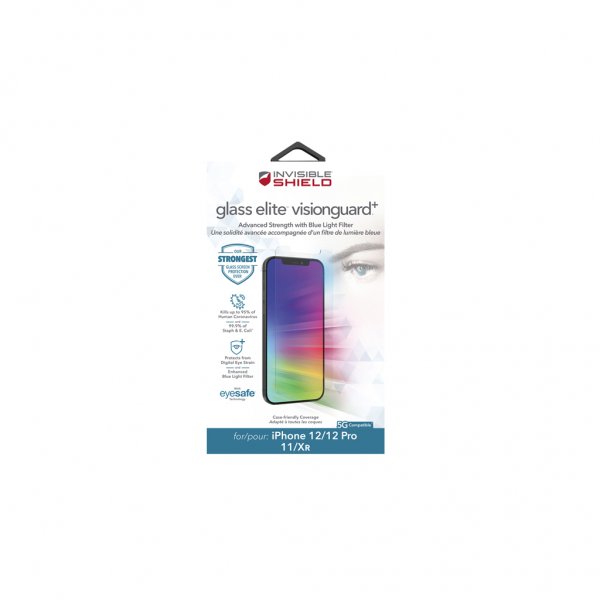 ZAGG InvisibleShield iPhone Xr/11/iPhone 12/12 Pro -näytönsuoja Glass Elite VisionGuard+