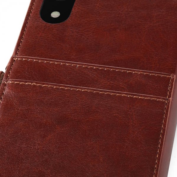 holdit iPhone Xr Fodral Berlin Irrotettava Kuori Tummanruskea