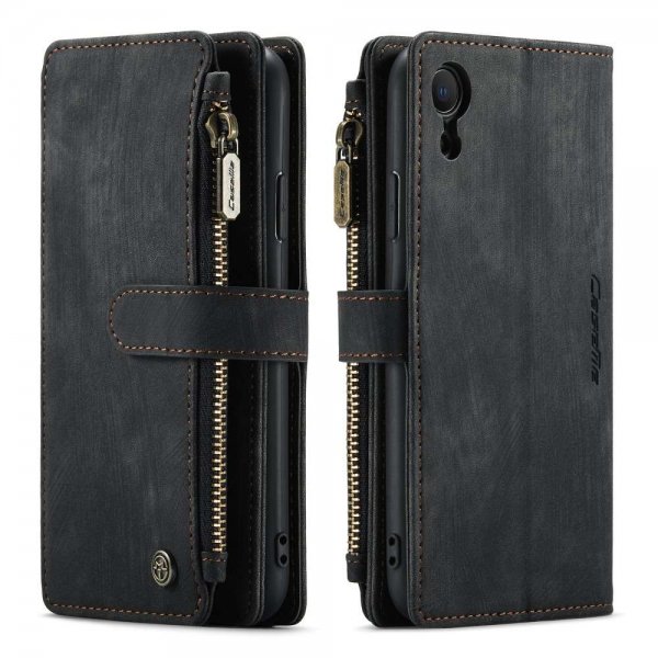 CaseMe iPhone Xr Kotelo C30 Series Musta