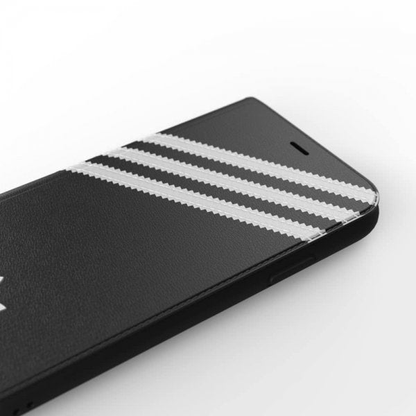 Adidas iPhone Xr Kotelo TAI Booklet Case BASIC FW18 Musta Valkoinen