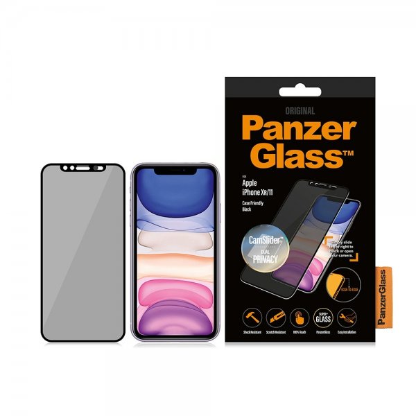 PanzerGlass iPhone Xr/iPhone 11 -näytönsuoja CamSlider Dual Privacy