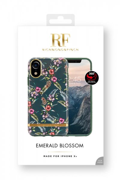 Richmond & Finch iPhone Xr -suojakuori Emerald Blossom