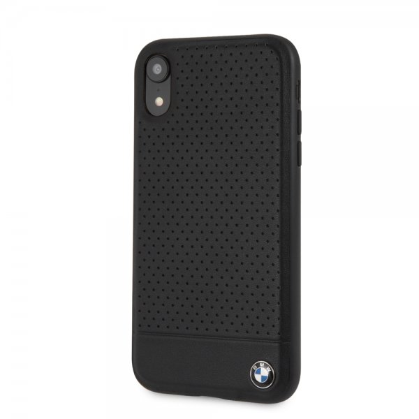 BMW iPhone Xr Kuoret Logo Perforoitu Musta