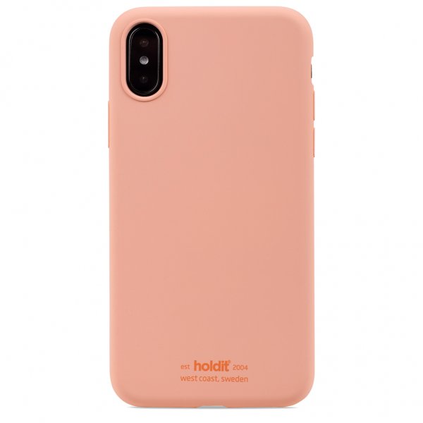 holdit iPhone X/Xs Silikonikuori Pink Peach