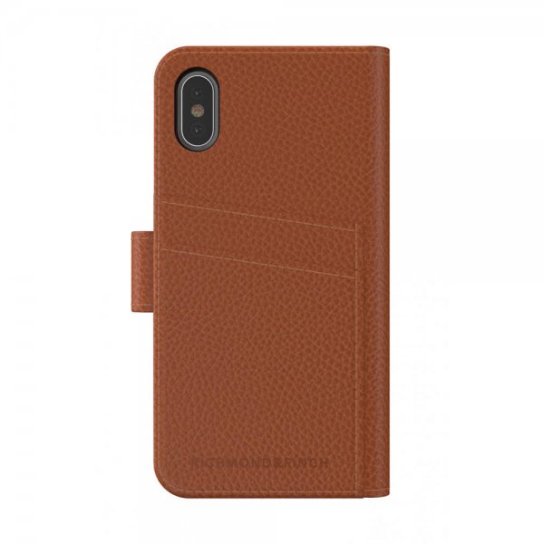Richmond & Finch iPhone Xs Max Lompakkokotelo Irrotettava Kuori Ruskea