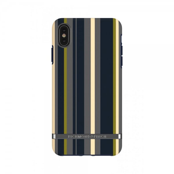 Richmond & Finch iPhone Xs Max kuori Navy Stripes