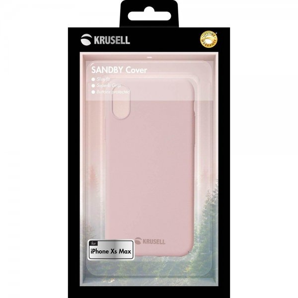 Krusell iPhone Xs Max -suojakuori Sandby Cover Dusty Pink