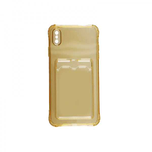 iPhone Xs Max Kuori Korttipidike Iskunkestävä Keltainen