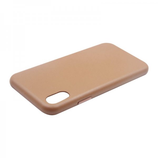 iPhone X/iPhone Xs Nahkakuori Ruskea