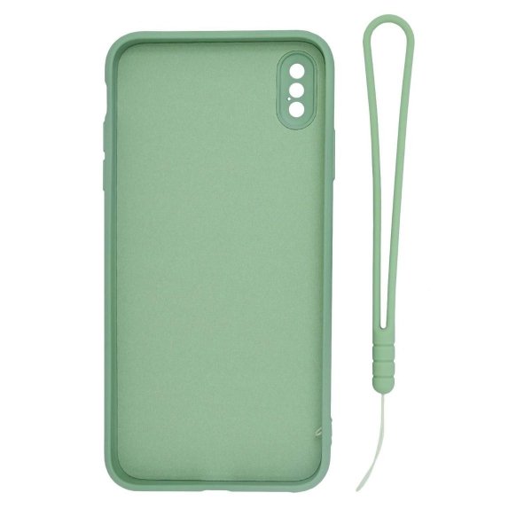 iPhone X/iPhone Xs Silikonikuori sormipidikkeellä, vihreä