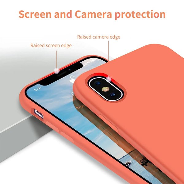 Rvelon iPhone X/iPhone Xs Kuoret Silikoni Vaaleanpunainen