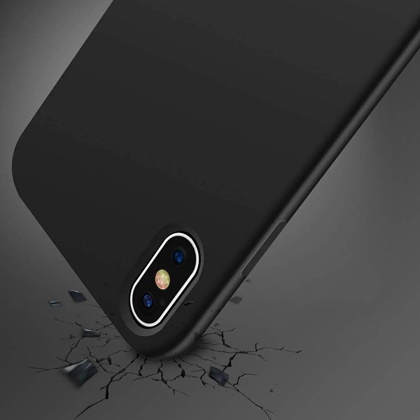 Rvelon iPhone X/iPhone Xs -silikonisuojakuori, musta
