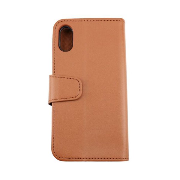 Rvelon iPhone X/iPhone Xs -kotelo, taitettava korttipaikka, ruskea