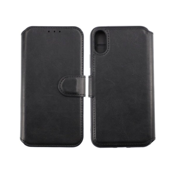 Rvelon iPhone X/iPhone Xs -kotelo, taitettava korttipaikka, musta