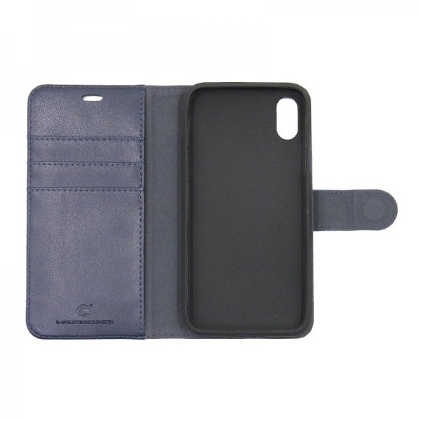 iPhone X/iPhone Xs Kotelo jalustalla Sininen