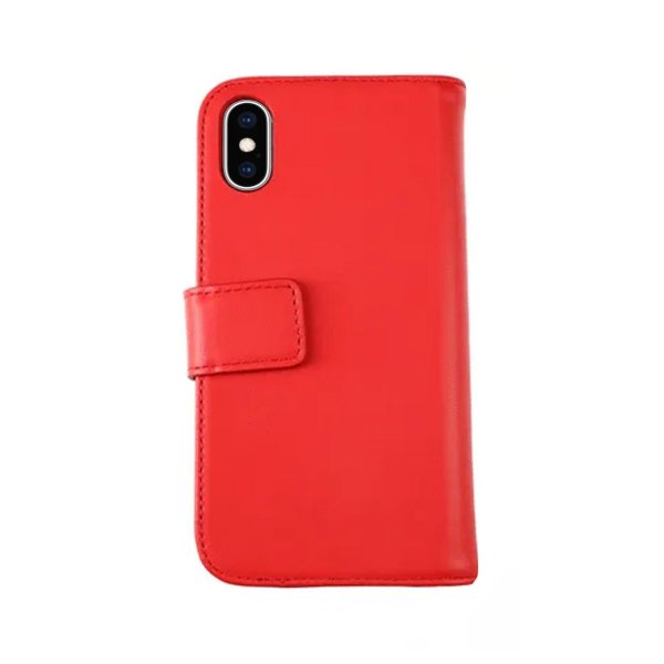 Rvelon iPhone X/iPhone Xs Kotelo Aito Nahka Punainen