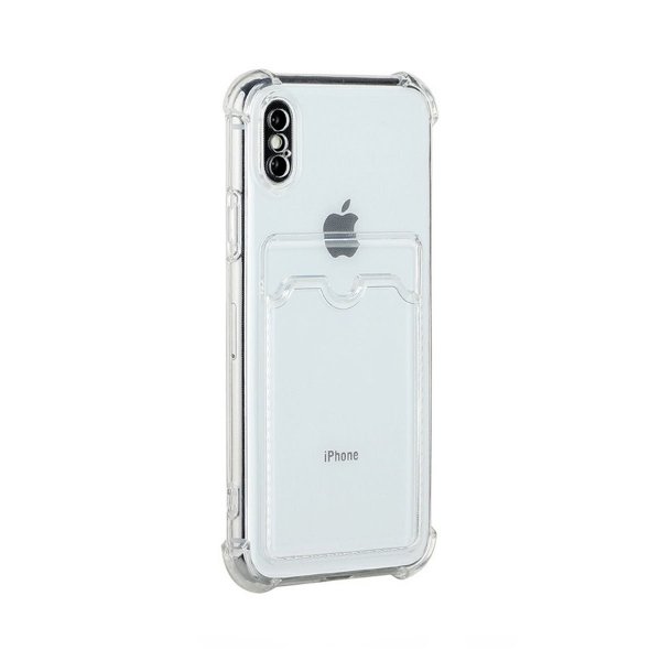 iPhone X/iPhone Xs Kuori Korttipidike Iskunkestävä Läpinäkyvä
