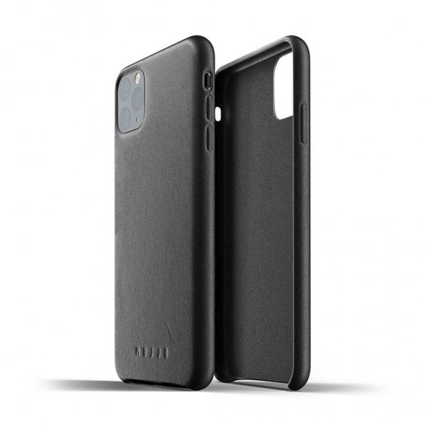 Mujjo iPhone 11 Pro Max -kotelo, täysnahkainen, musta