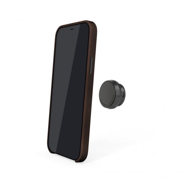 Pipetto Magnetic Leather Case iPhone 12:lle/12 Prolle, musta
