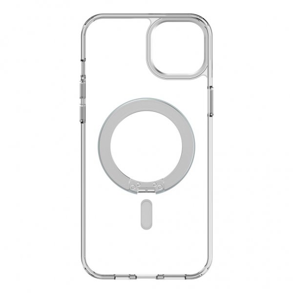 Decoded iPhone 15 Plus Suojakuori Kierrätysmuovia Läpinäkyvä Loop Stand -tuki Takakuori Kirkas