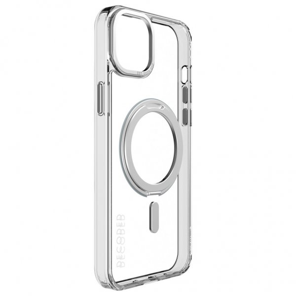 Decoded iPhone 15 Plus Suojakuori Kierrätysmuovia Läpinäkyvä Loop Stand -tuki Takakuori Kirkas