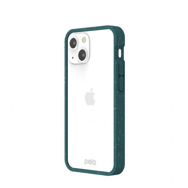 Pela iPhone 13 Mini -kuori, läpinäkyvä vihreä