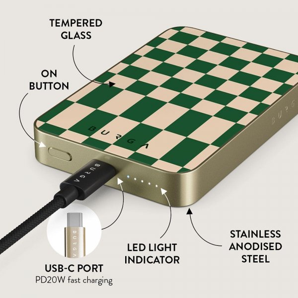 Burga Powerbank MagSafe 5000 mAh Ivy League Gold