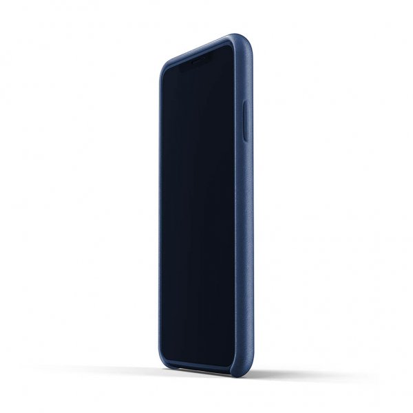 Mujjo iPhone Xs Max Kuori Full Leather Case Monaco Blue