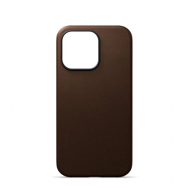 Journey iPhone 13 Pro -suojakuori aidosta nahasta MagSafe, tummanruskea