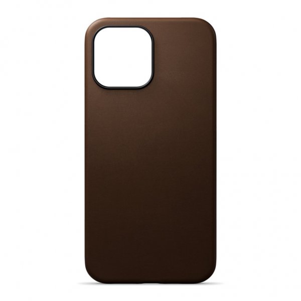 Journey iPhone 13 Pro Max -kotelo, aitoa nahkaa, MagSafe, tummanruskea