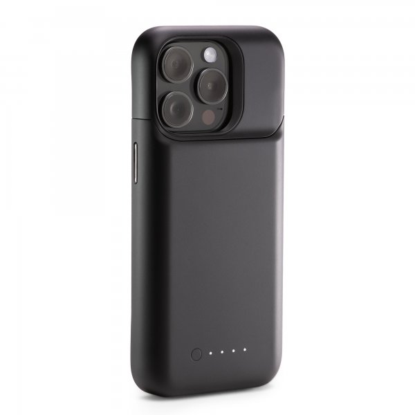 Mophie iPhone 15 Pro -kuori sisäänrakennetulla Juice Pack -varavirtalähteellä, musta