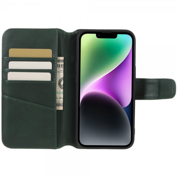 Nordic Covers iPhone 14 Plus Essential Leather -suojakotelo, Juniper Green