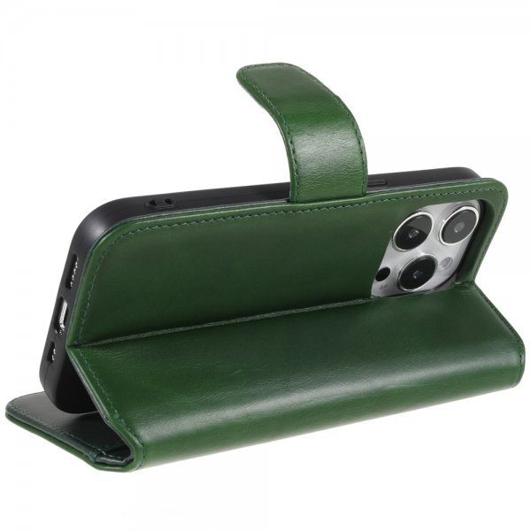 Nordic Covers iPhone 14 Pro Max Essential Leather -suojakuori, Juniper Green