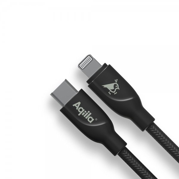 Aqiila Kabel Cablebird CB21 USB-C–Lightning 60W 1m Musta