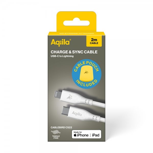 Aqiila Kabel Cablebird CS22 USB-C–Lightning 60W 2m valkoinen