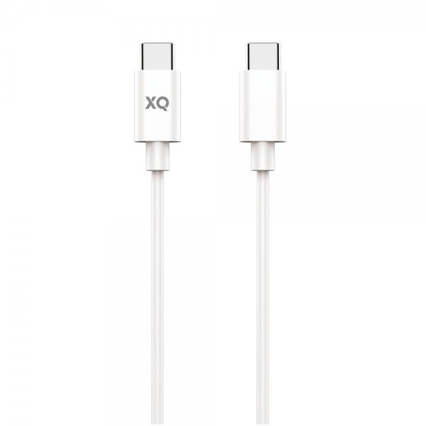 Xqisit Lataus- ja synkronointikaapeli USB-C–USB-C 1 m, valkoinen