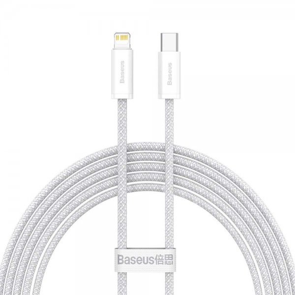 Baseus Dynamic Series USB-C–Lightning-kaapeli, 2 m, valkoinen