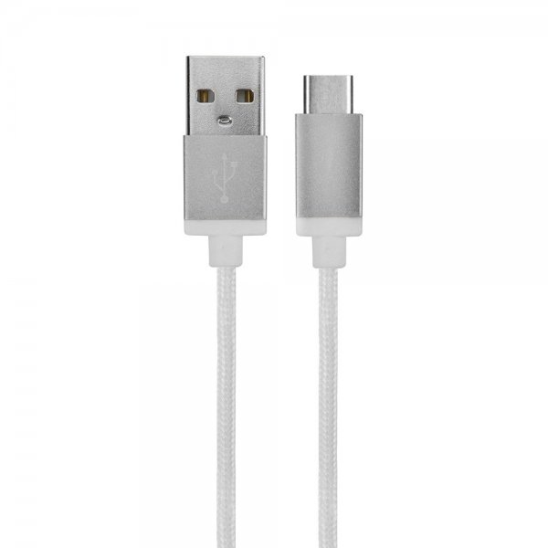 Xqisit Punottu USB-A–USB-C-kaapeli, 1,8 m, valkoinen