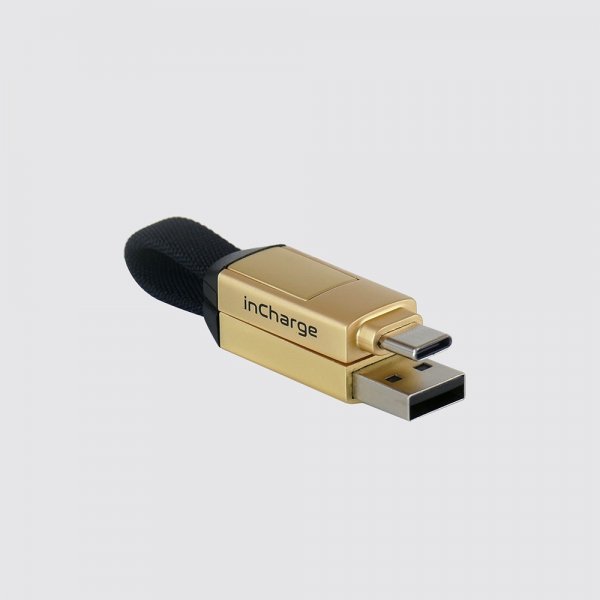 Rolling Square Kabel inCharge 6 -avaimenperä, Saturn Gold