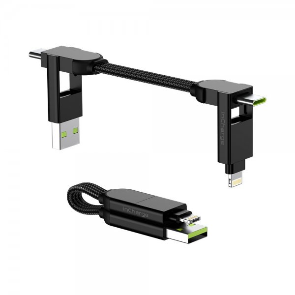 Rolling Square InCharge X -avainperäkaapeli 100 W 6in1 Lava Black