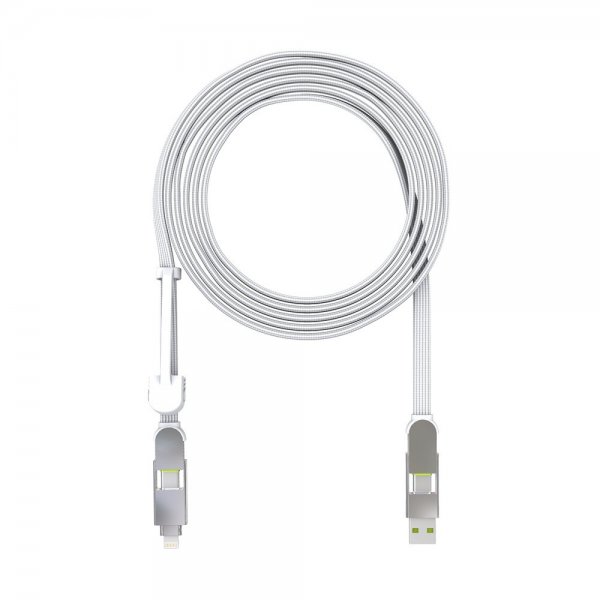 Rolling Square inCharge XL 100W 3m 6in1 -kaapeli, Glacier White