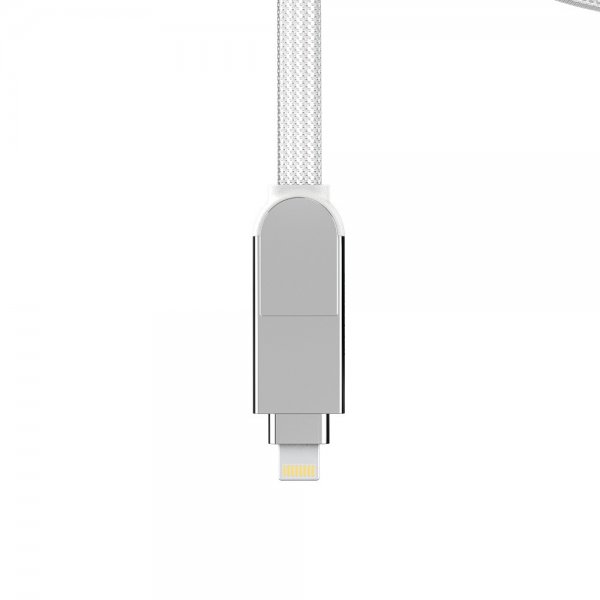 Rolling Square inCharge XL 100W 3m 6in1 -kaapeli, Glacier White