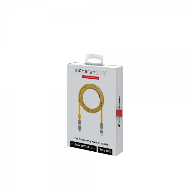 Rolling Square inCharge XL 100W 3m 6-in-1 -kaapeli, Summit Yellow