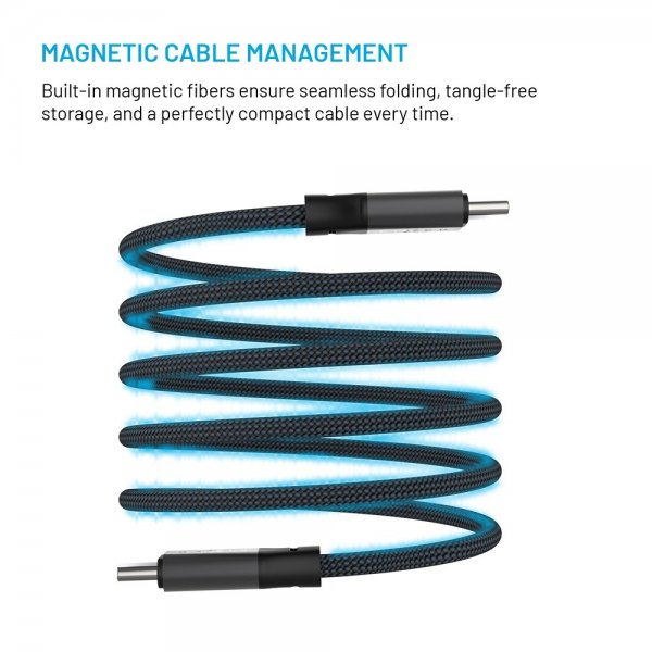 Kiinteä kaapeli Magneettinen USB-C–USB-C 240W 1.2m
